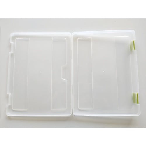 CAINZ-DASH】トラスコ中山 書類ケース A4 クリア（持ち手色グリーン