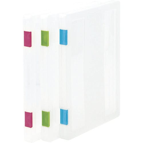 CAINZ-DASH】トラスコ中山 書類ケース A4 クリア（持ち手色ピンク