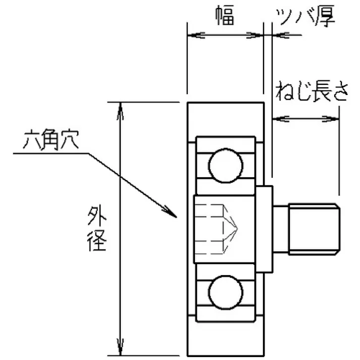 【CAINZ-DASH】トラスコ中山 樹脂ベアリング Eシリーズ フラットタイプ六角穴 外径35mm M5 TEFS3508M5【別送品】