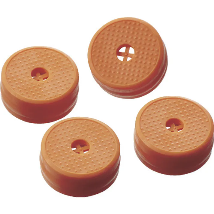【CAINZ-DASH】トラスコ中山 樹脂台車 交換用すべり止めゴム オレンジ 4個入り JDSG-4S-OR【別送品】