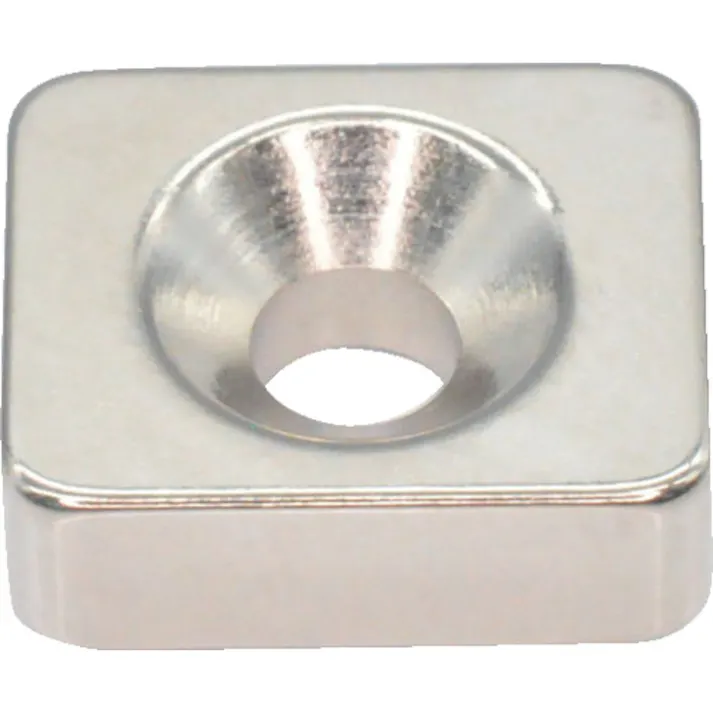 【CAINZ-DASH】トラスコ中山 ネオジム角形磁石 皿ねじ穴付 12mm×10mm×4mm M3 1個入 T12K04-M3【別送品】