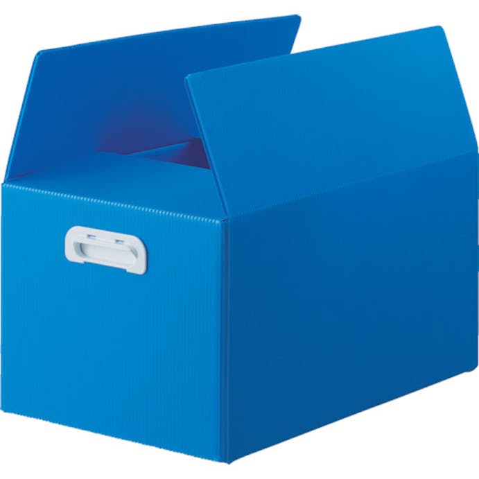 【CAINZ-DASH】トラスコ中山 ダンボールプラスチックケース　５枚セット　果物箱サイズ　取っ手穴なし　ブルー TDP-KMD-5B【別送品】
