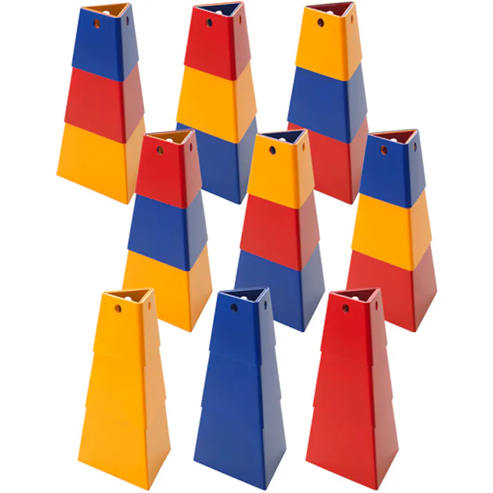 【CAINZ-DASH】トラスコ中山 識別トリオコーン 小 青 3PCS-B【別送品】