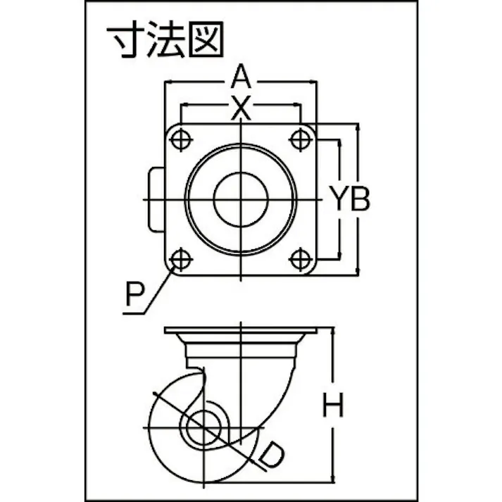 【CAINZ-DASH】トラスコ中山 キャスター 低床式 重荷重用 自在 ウレタン車65mm TYHSU-65【別送品】
