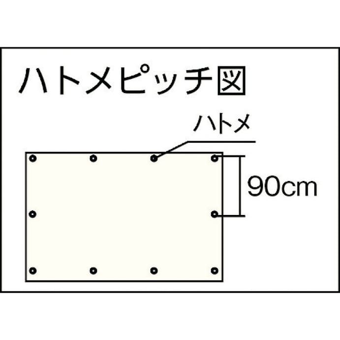 【CAINZ-DASH】トラスコ中山 耐水ＵＶシート＃７０００　幅１．８ｍＸ長さ２．７ｍ　メタリックシルバー色 TWP7000MS-1827【別送品】