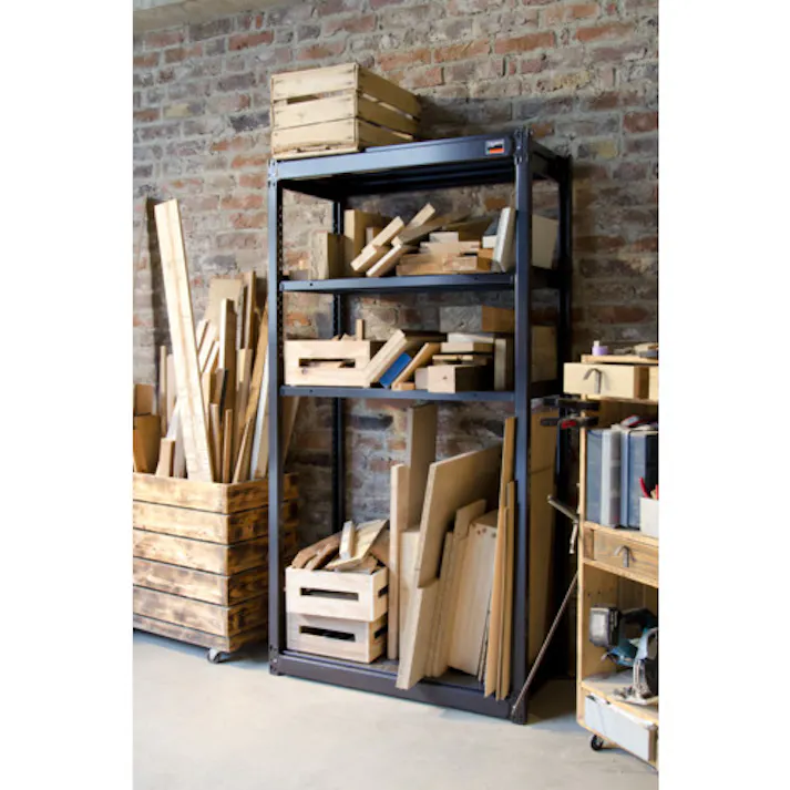 【CAINZ-DASH】トラスコ中山 軽量ボルトレス棚TSUG型 連結タイプ 900X340XH1800 TSUG100-63K-5B-HBK【別送品】