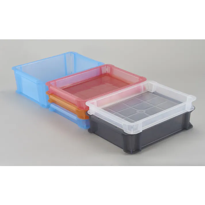 【CAINZ-DASH】トラスコ中山 スケルトンカラーコンテナ 3L 青 TSK-3B【別送品】