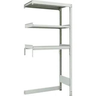 【CAINZ-DASH】トラスコ中山 スチールラック M2型軽中量棚 下段開放型 860X450XH1800 3段 連結 M2-SB6343B【別送品】