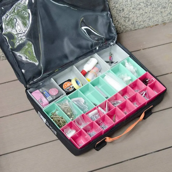 【CAINZ-DASH】トラスコ中山 プロ用段積みバッグ STACK BLOCK パーツケース 420X70 Dタイプ SB-PT42B-D【別送品】