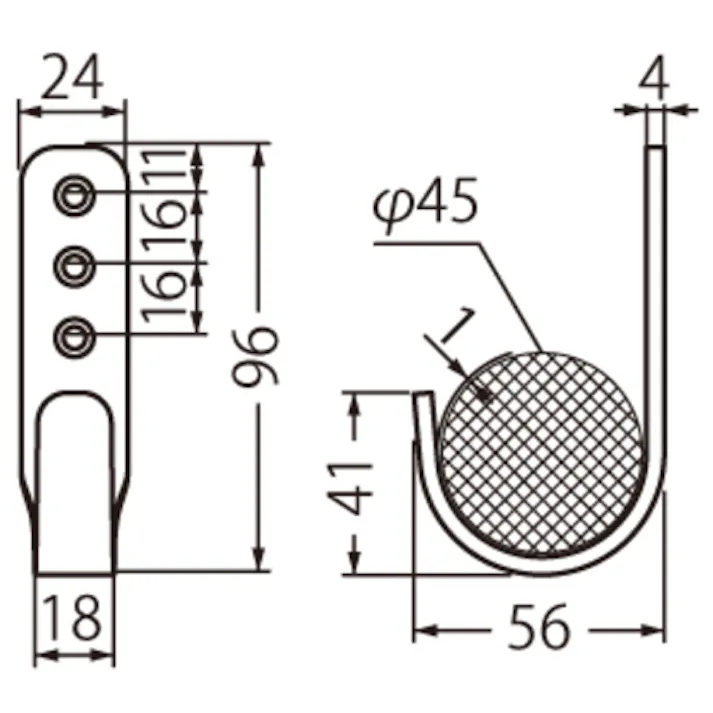 【CAINZ-DASH】トラスコ中山 U型フック SUS 鏡面 56mm UH-56-SM【別送品】