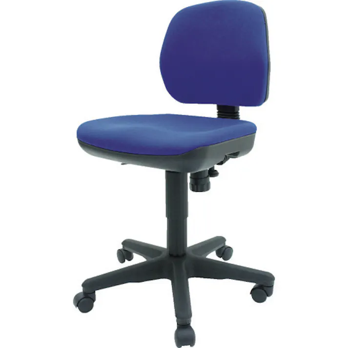 【CAINZ-DASH】トラスコ中山 オフィスチェア 布張り 肘なし ブルー T-05-B【別送品】