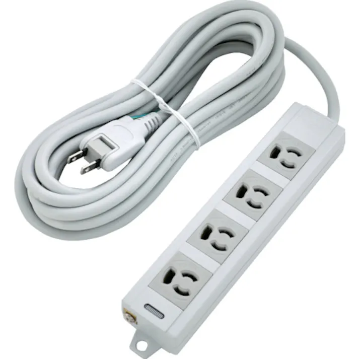 【CAINZ-DASH】トラスコ中山 電源タップ 3P抜け止め4個口 5M アース/マグネット付 TOT3N-405【別送品】