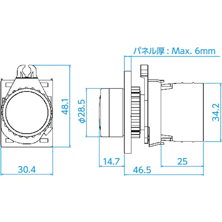【CAINZ-DASH】トラスコ中山 押しボタンスイッチ Φ25 1b 黄 25P-1BM-Y【別送品】