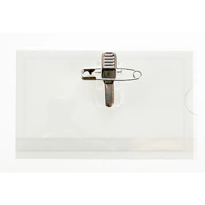 【CAINZ-DASH】トラスコ中山 再生PET 硬質簡易名札 クリップピンタイプ 台紙55×90mm KHE-N-1P【別送品】