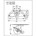 【CAINZ-DASH】トラスコ中山 コ－ナ－キャスタ－ナイロン　自在Ｓ付　６５Φ TNCCB-65【別送品】