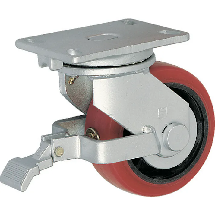 【CAINZ-DASH】トラスコ中山 重高荷重用キャスター 自在SP付 100MM 耐湿ウレタン車輪620KGF HR/HM100620PCI-TG-WB【別送品】