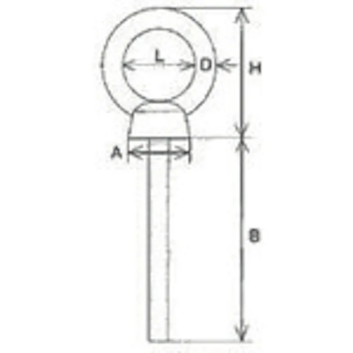【CAINZ-DASH】トラスコ中山 ステンレスつば付きロングアイボルト鋳造製 M5 (1個=1袋) TLTC-5M【別送品】