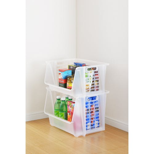 CAINZ-DASH】SANKA 積み重ねケース ナチュラ ストックス クリア