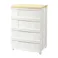 リビングワイドチェスト 4段 ホワイト