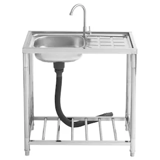 サンカ おそとキッチン ステンレス流し台80【別送品】