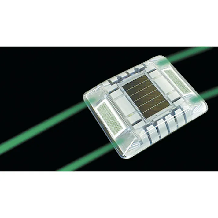 【CAINZ-DASH】キャットアイ ルミナスアイ・マイティ ソーラー式常灯 両面 緑 LE-260-2G【別送品】