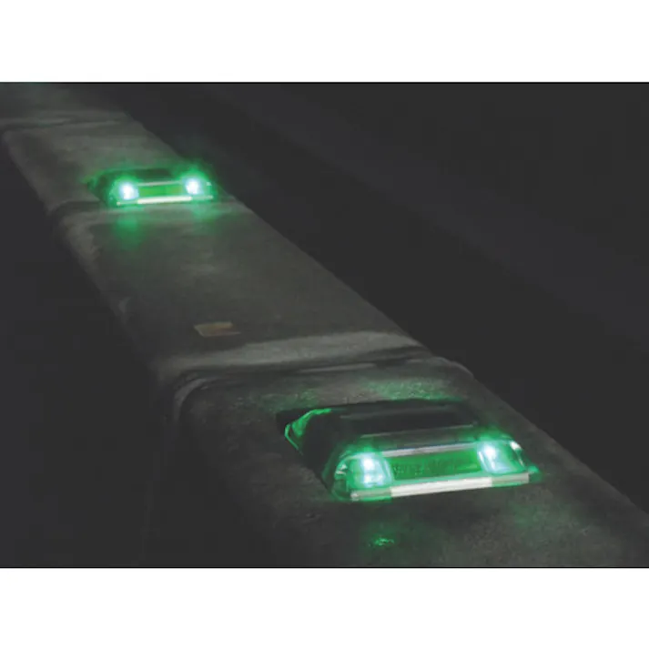 【CAINZ-DASH】キャットアイ ルミナスアイ・マイティ ソーラー式常灯 両面 緑 LE-260-2G【別送品】