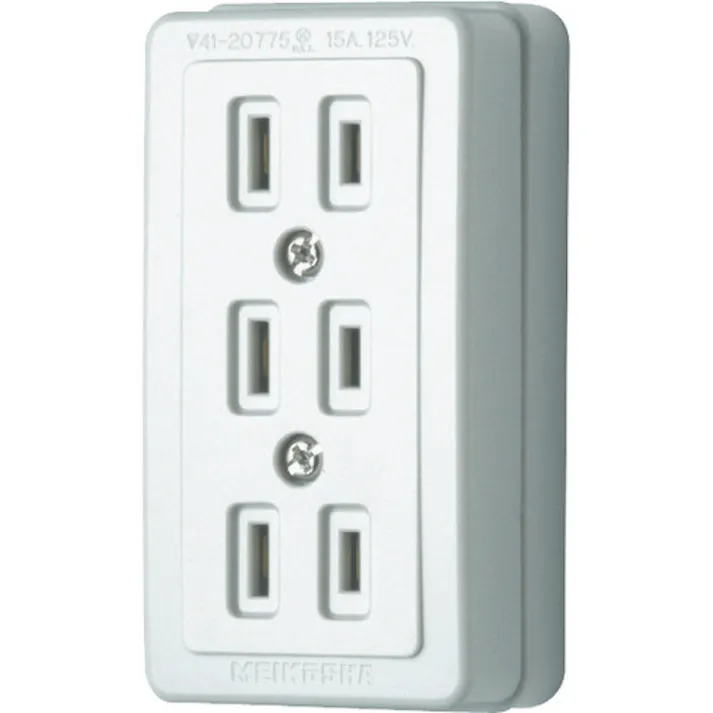 【CAINZ-DASH】明工社 トリプルコンセント(白) MR2775W【別送品】