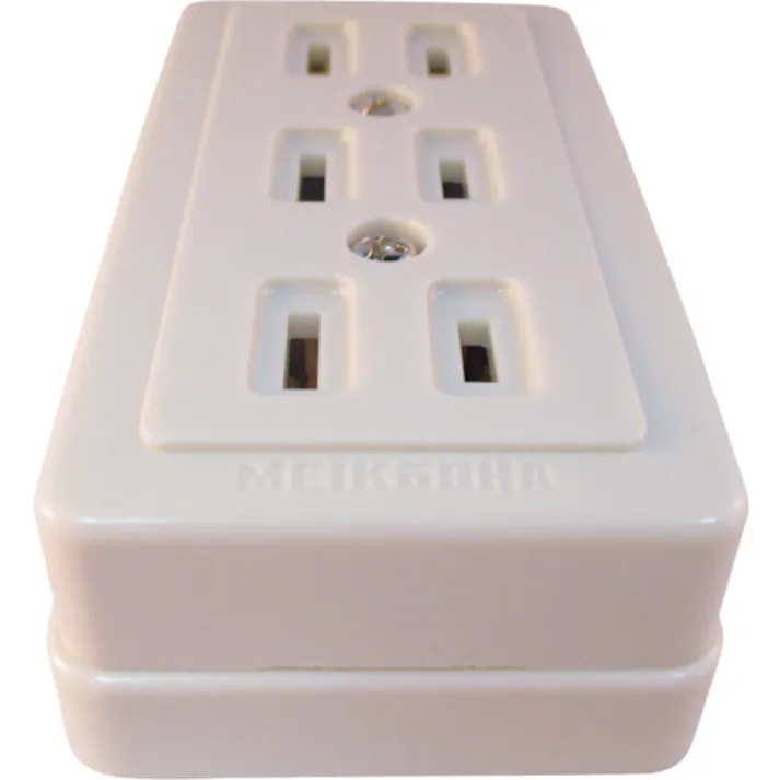 【CAINZ-DASH】明工社 トリプルコンセント(白) MR2775W【別送品】