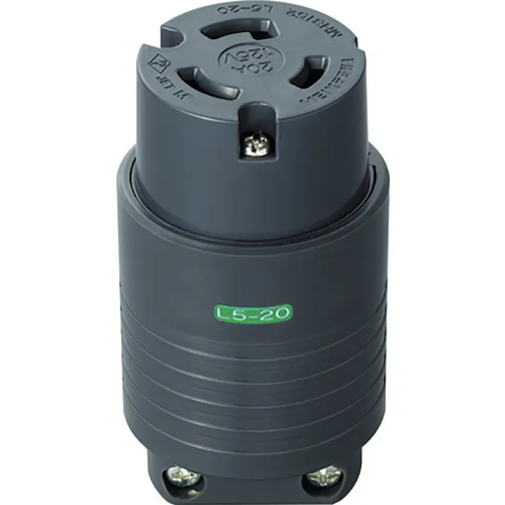 【CAINZ-DASH】明工社 接地2P20A引掛コネクターボデー(L5-20)20A.125V(黒) MH8152B【別送品】