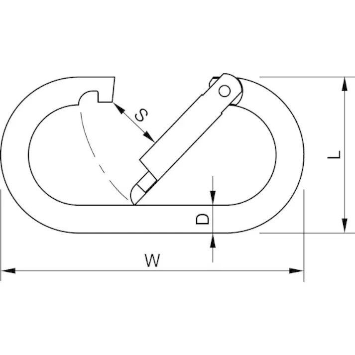 【CAINZ-DASH】伊藤製作所 カラビナ ステンO型環なし KA10-S【別送品】