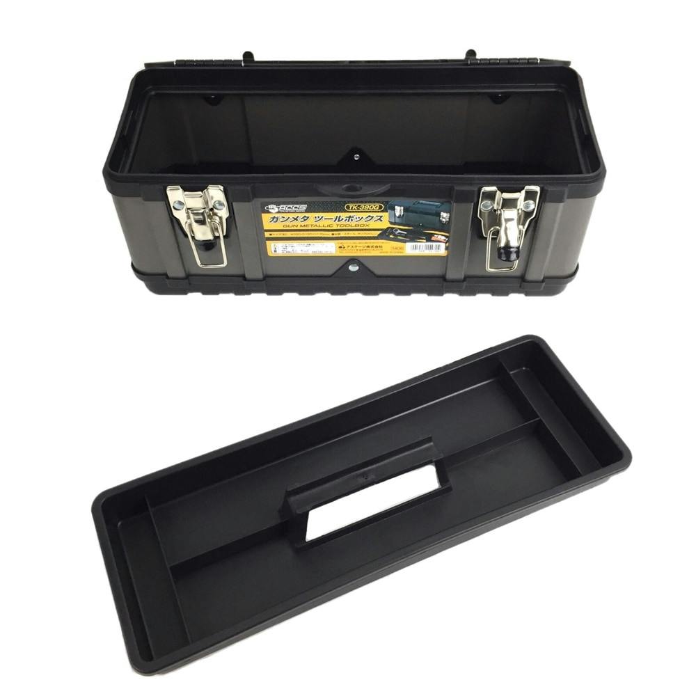 JEJアステージ ガンメタツールボックス ガンメタリック TK-390G 幅39cm