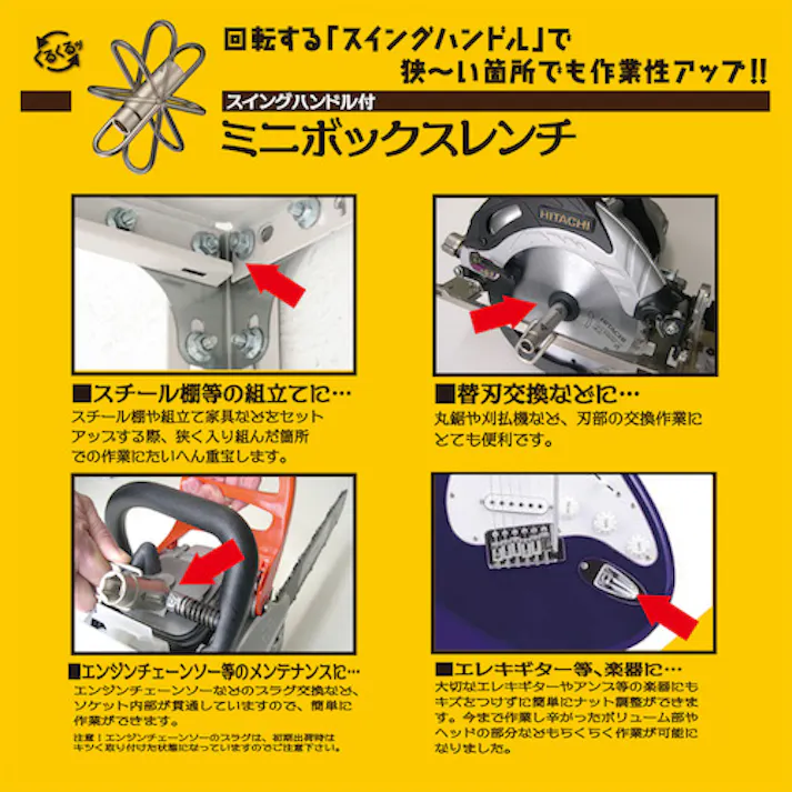 【CAINZ-DASH】ベストツール BEST スイングハンドル付ミニボックスレンチ 17x19 SMB-1719【別送品】