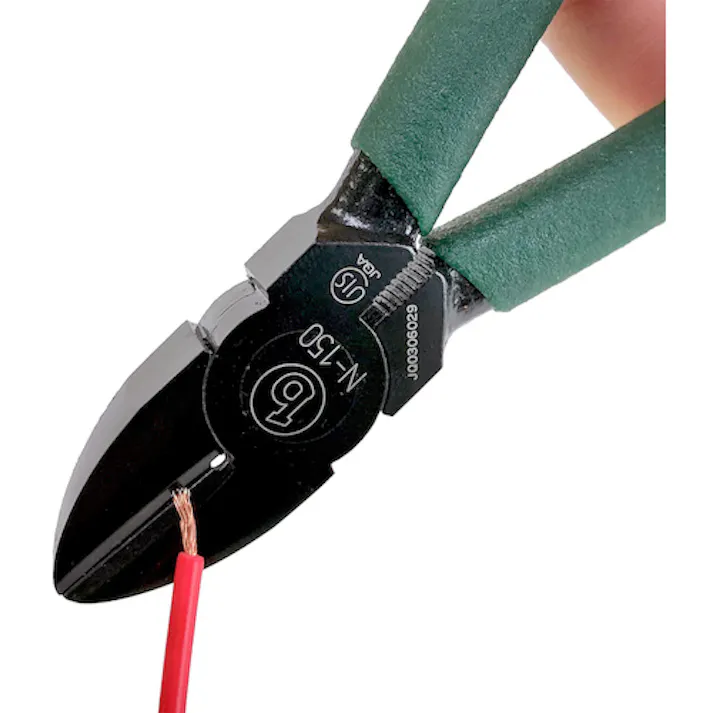 【CAINZ-DASH】ベストツール マルビー カチオン電着塗装仕様 強力ニッパー(ビニールグリップ付)150mm N-150【別送品】