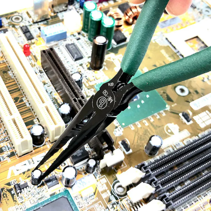 【CAINZ-DASH】ベストツール マルビー カチオン電着塗装 マイクロラジオペンチ(ビニールグリップ付)150mm MR-150【別送品】