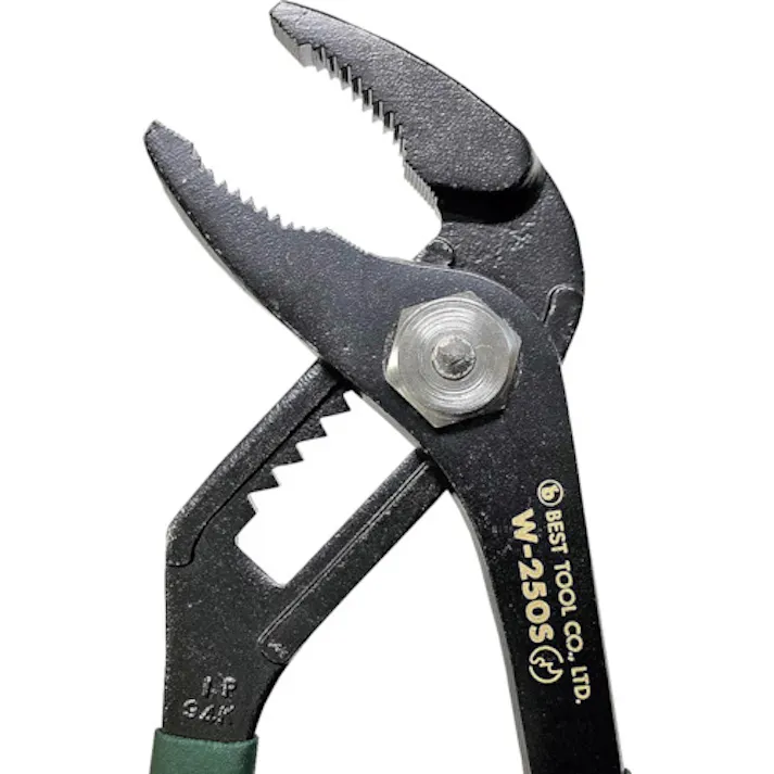 【CAINZ-DASH】ベストツール マルビー カチオン電着塗装 バネ付ウォーターポンププライヤー(ビニールグリップ付)250mm W-250S【別送品】