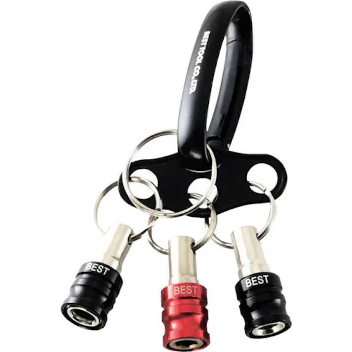 【CAINZ-DASH】ベストツール BEST 3pcs.ビットホルダー オーバルカラビナ・3つ穴プレート付 赤 BTH-3RBL【別送品】