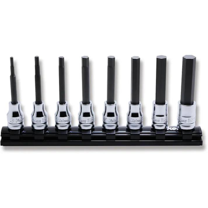 【CAINZ-DASH】山下工業研究所 9.5mm差込 Z-EALヘックスビットソケットレールセット8ヶ組 RS3010MZ/8-L75【別送品】