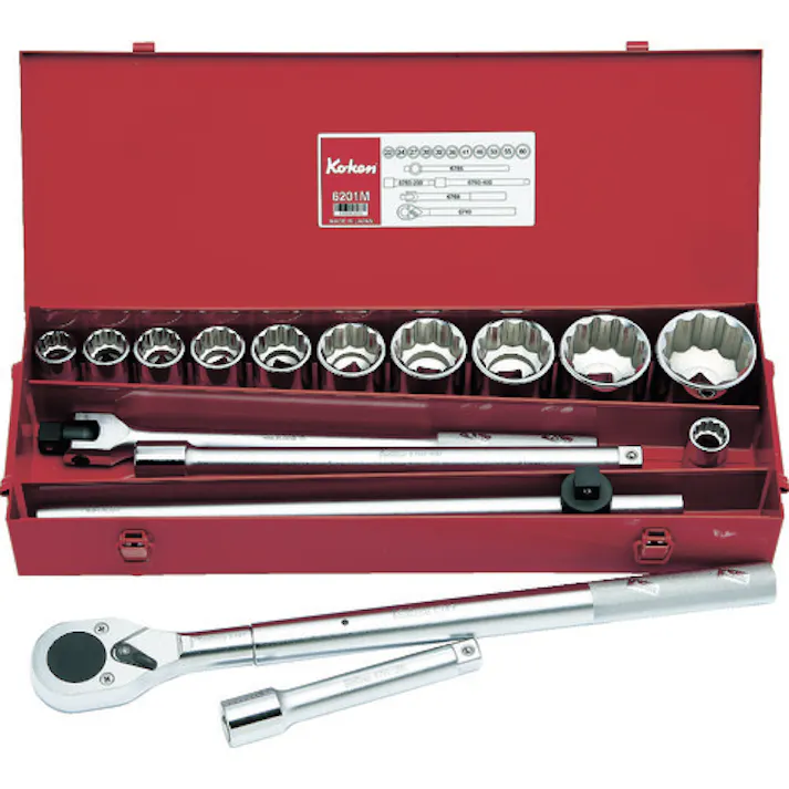 【CAINZ-DASH】山下工業研究所 ソケットセット 差込角19.0mm 6201M【別送品】