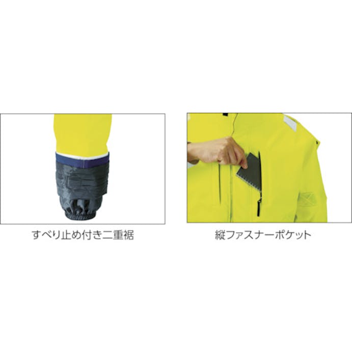 【CAINZ-DASH】ジーベック ８０１　高視認防水防寒コート　ＬＬ　オレンジ 801-82-LL【別送品】