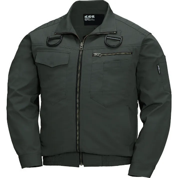 【CAINZ-DASH】ジーベック 綿薄手現場服ヘリンボンフルハーネス仕様空調服XE98102-62-S アーミーグリーン XE98102-62-S【別送品】