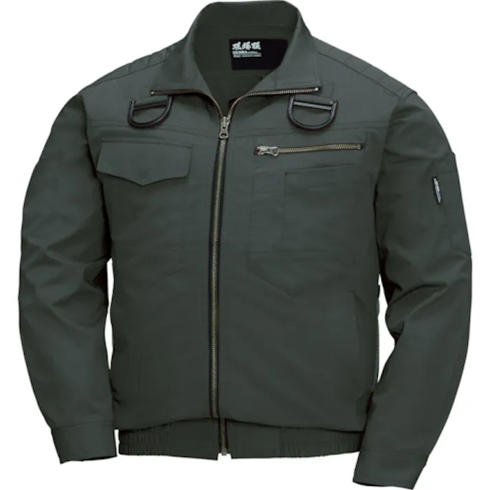 【CAINZ-DASH】ジーベック 綿薄手現場服ヘリンボンフルハーネス仕様空調服XE98102-62-4L アーミーグリーン XE98102-62-4L【別送品】