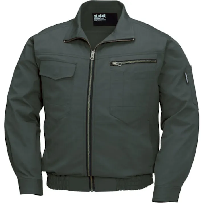 【CAINZ-DASH】ジーベック 綿薄手現場服ヘリンボン空調服XE98002-62-4L アーミーグリーン XE98002-62-4L【別送品】