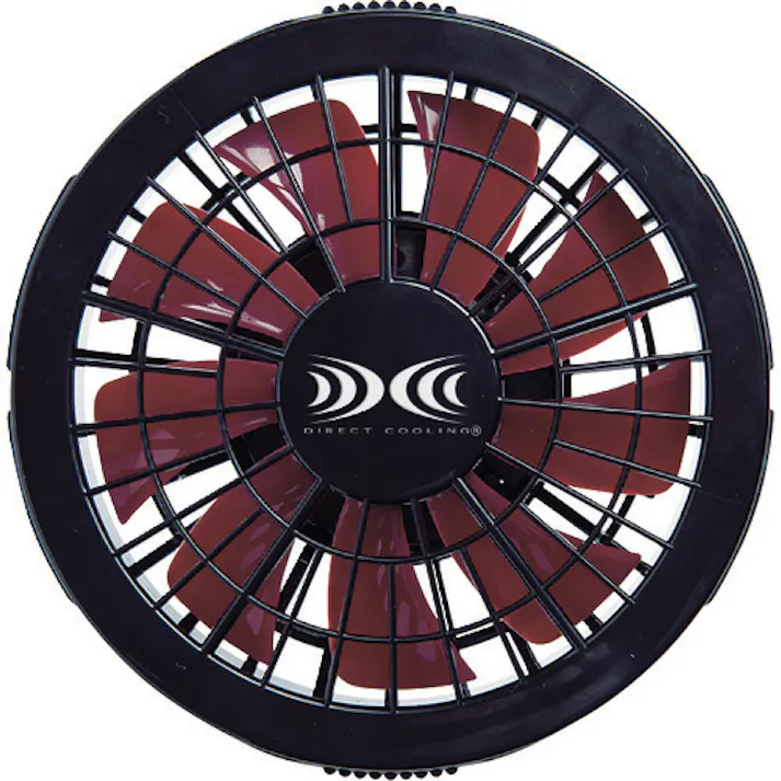 【CAINZ-DASH】ジーベック ワンタッチファン単体2個(クロ×アカ)FAN2200R-999-888 FAN2200R-999-888【別送品】