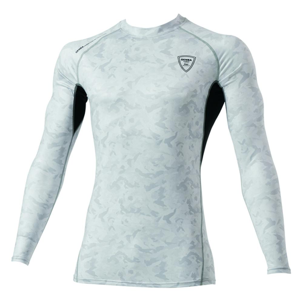 6630 長袖コンプレッション 迷彩シルバー 3L