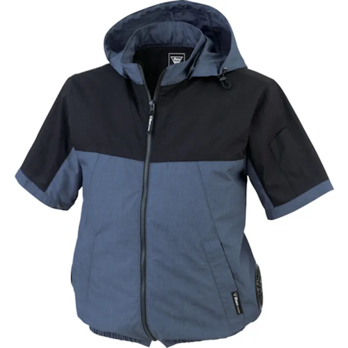【CAINZ-DASH】ジーベック 空調服半袖ブルゾンXE98026-116-LL 杢ブルー XE98026-116-LL【別送品】