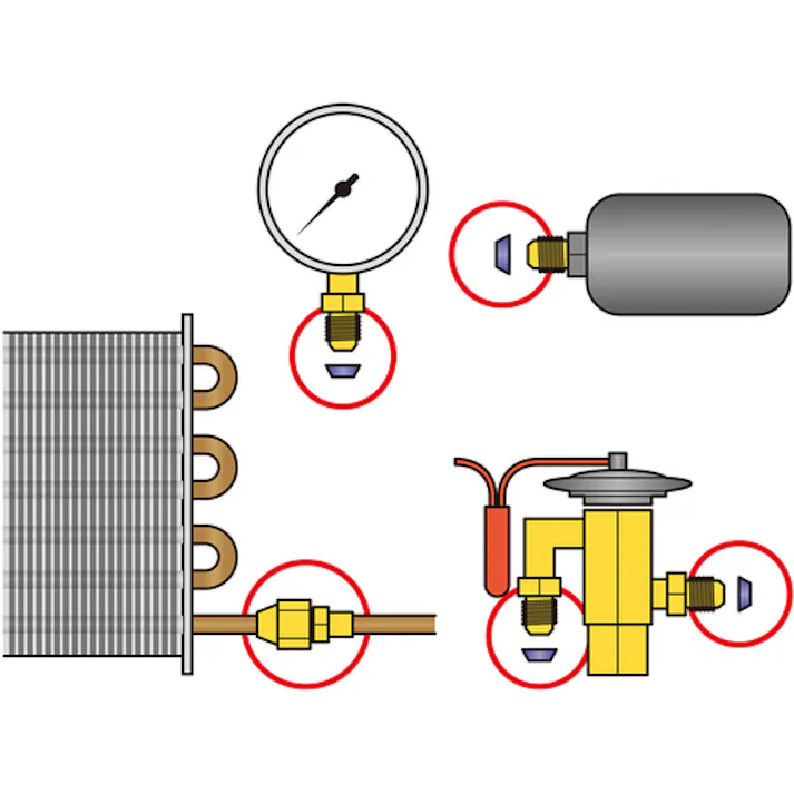 【CAINZ-DASH】アサダ フレア継手漏れ防止パッキン“フレアタイト” 1/2 (100個入) FT08120【別送品】