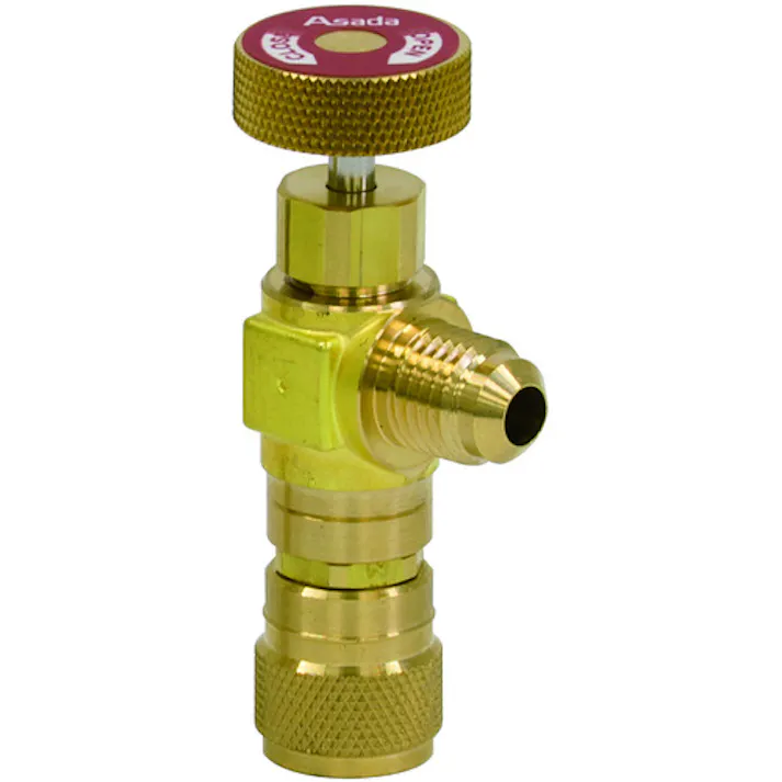 【CAINZ-DASH】アサダ アクセスコントロールバルブ R407C、R404A、R507A、R134a、R12、R22用 Y18994C【別送品】