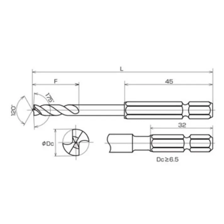ナチ 六角軸すぱっとドリル 3.7mm