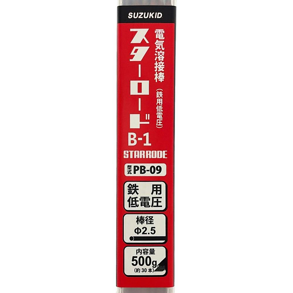 ゆーぼうさん専用 スズキッド(SUZUKID) 溶接棒 スターロードB-1 低電圧軟鋼用 2.5×500g