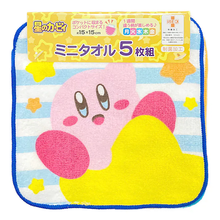 ミニタオル 星のカービィ 5枚組